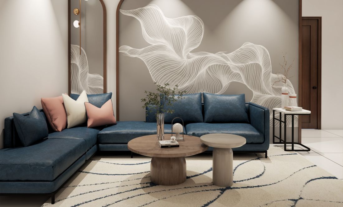 Refined living room interior designed by Inland Indoors